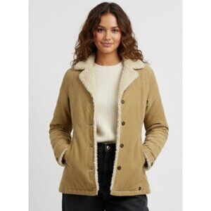 Vtg 90s A&F Sherpa Lined Tan Jacket | Y2K Coastal Cowgirl Grunge Penny Lane M